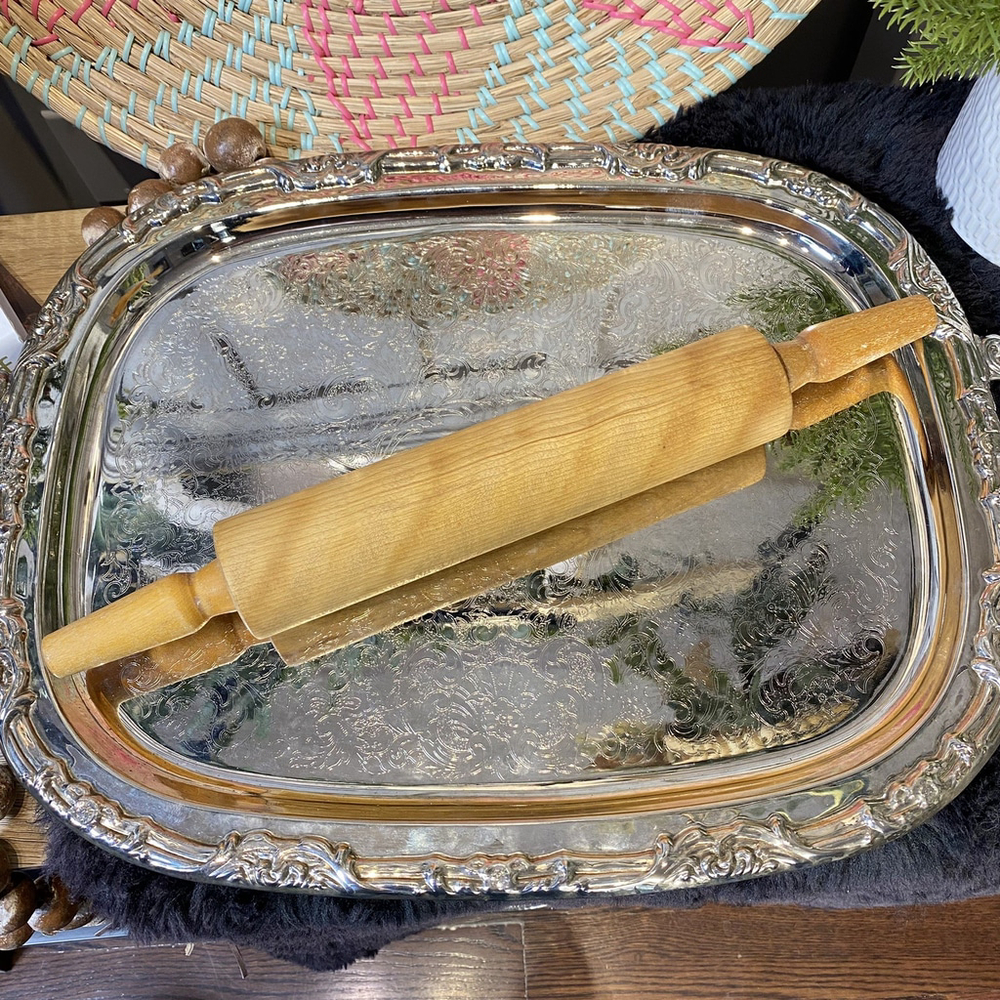 VTG Wooden Rolling Pin Baribo-Maid Canada Baribocraft Natural Maple, 1960s-70s